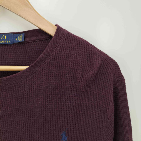 ポロラルフローレン POLO RALPH LAUREN ポニー刺繍 サーマル Tシャツ バーガンディ メンズ import:L