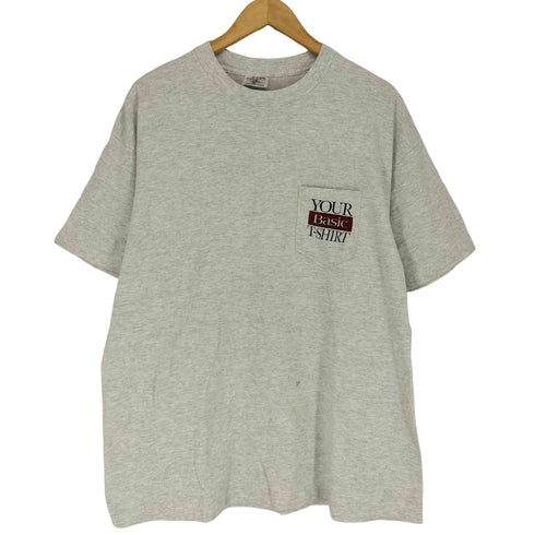 SOF Tee USA製 袖裾シングル YOUR BASIC T-SHIRT 両面プリントポケットTシャツ メンズ XL