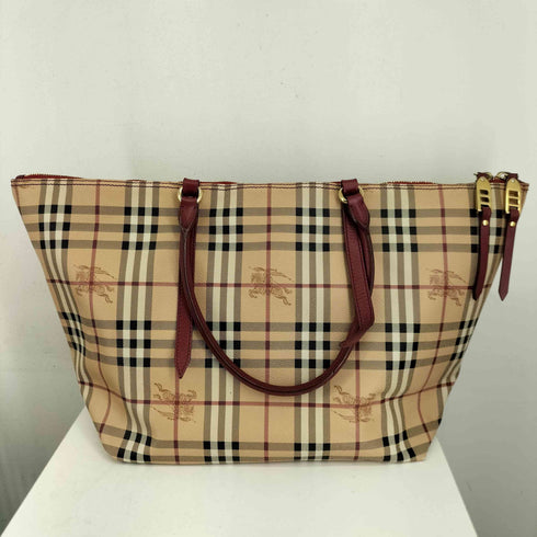 バーバリー BURBERRY ノバチェック レザートートバッグ レディース