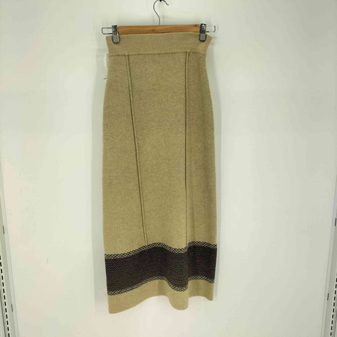 ウィルフリー willfully jacquard weave placement peplum knit sk レディース FREE