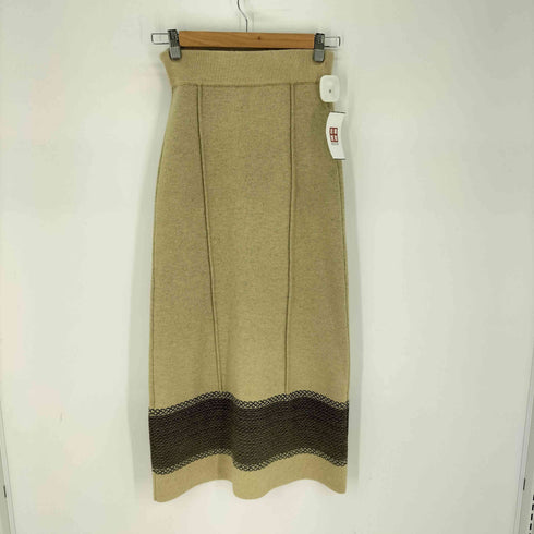ウィルフリー willfully jacquard weave placement peplum knit sk レディース FREE
