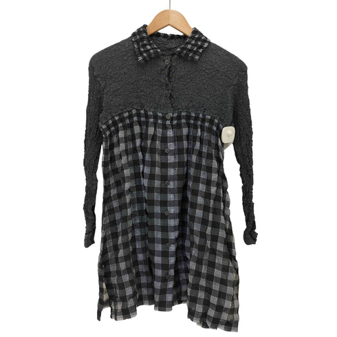 ミーイッセイミヤケ me ISSEY MIYAKE 13SS カリフラワー 異素材切替 プリーツチュニック レディース