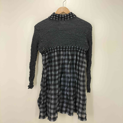ミーイッセイミヤケ me ISSEY MIYAKE 13SS カリフラワー 異素材切替 プリーツチュニック レディース