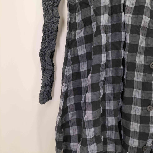 ミーイッセイミヤケ me ISSEY MIYAKE 13SS カリフラワー 異素材切替 プリーツチュニック レディース