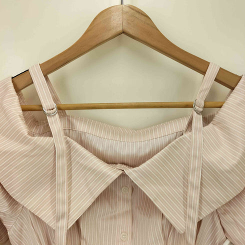 ダズリン dazzlin 24SS ウエストタック オフショルシャツワンピース レディース JPN:S