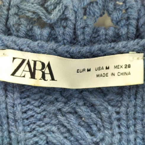 ザラ ZARA コーティングクロップドニットベスト レディース import:M