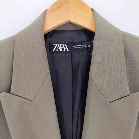 ザラ ZARA ダブルブレストピークドラペルテーラードジャケット レディース import:M