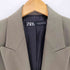 ザラ ZARA ダブルブレストピークドラペルテーラードジャケット レディース import:M