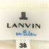 ランバンオンブルー LANVIN en Bleu バックレース バルーンスリーブ Vネック 半袖ニット レディース JPN:38