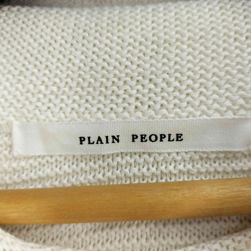 プレインピープル PLAIN PEOPLE ノースリーブ コットンニット スリットワンピース レディース JPN:9号
