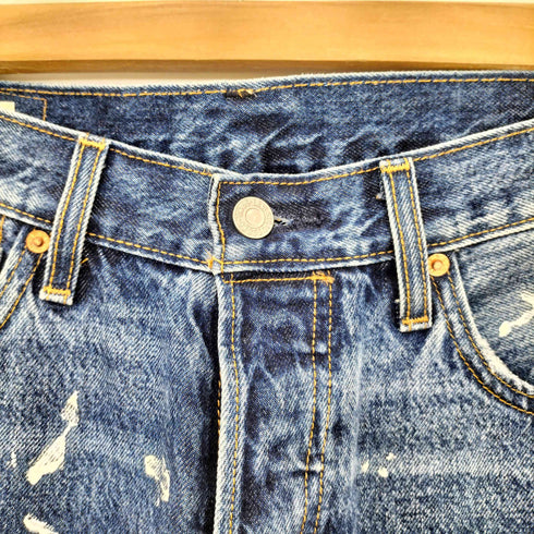 リーバイス Levis 別注 PREMIUM 501ペイント加工デニムパンツ メンズ W30L30
