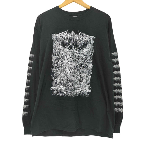 ギルダン GILDAN ゴアグラインド バンド アートワーク 袖 プリント L/S Tシャツ メンズ import:L
