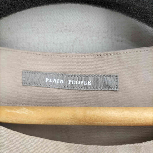 プレインピープル PLAIN PEOPLE レーヨン混 ボートネック フレア ロングワンピース レディース JPN:2