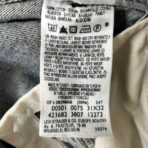リーバイス Levis ユーロリーバイス 501 スモールeセルビッジ 赤耳 デニムストレートパンツ メンズ W31 L32