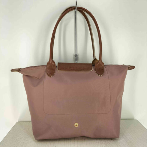 ロンシャン LONGCHAMP エッフェル塔 刺繍 レザーハンドル ナイロン トートバッグ レディース