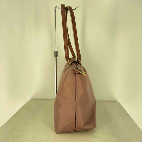 ロンシャン LONGCHAMP エッフェル塔 刺繍 レザーハンドル ナイロン トートバッグ レディース
