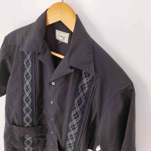 ショット Schott BRAID CUBA SHIRT ブレイド キューバシャツ メンズ import:M