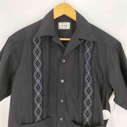 ショット Schott BRAID CUBA SHIRT ブレイド キューバシャツ メンズ import:M