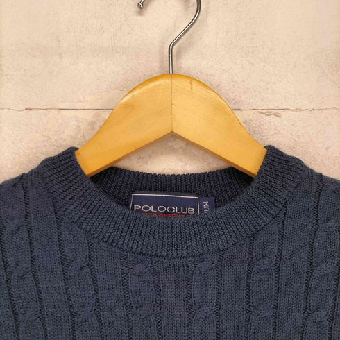 ポロクラブ Polo Club ロゴ刺繍 ケーブル編みセーター メンズ JPN:M