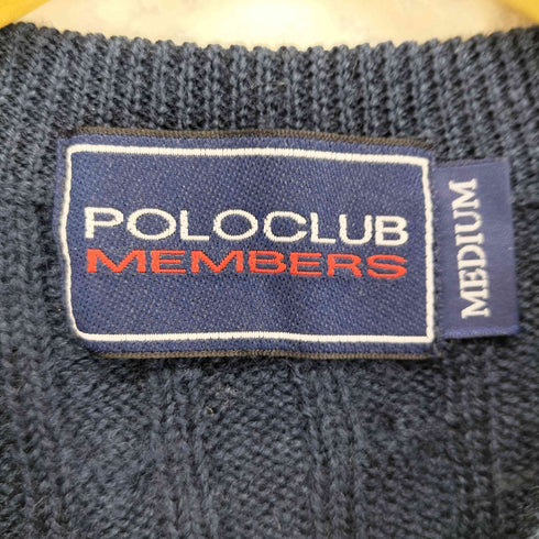 ポロクラブ Polo Club ロゴ刺繍 ケーブル編みセーター メンズ JPN:M