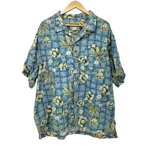 オーシャンパシフィック Ocean Pacific 90-00s コットン100 オープンカラー アロハシャツ メンズ import:L
