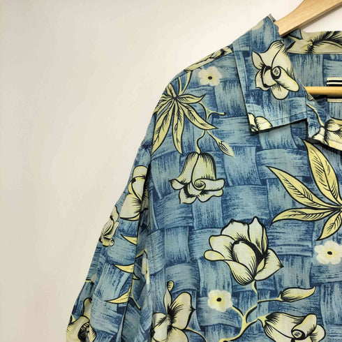 オーシャンパシフィック Ocean Pacific 90-00s コットン100 オープンカラー アロハシャツ メンズ import:L