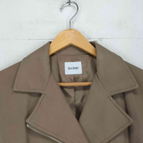 So Close lamb leather レザーダブルライダースジャケット レディース LL