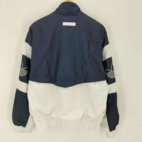 アディダス adidas 80s-90s デサント製 ツートンカラー スタンドカラーナイロンジャケット メンズ JASPO O