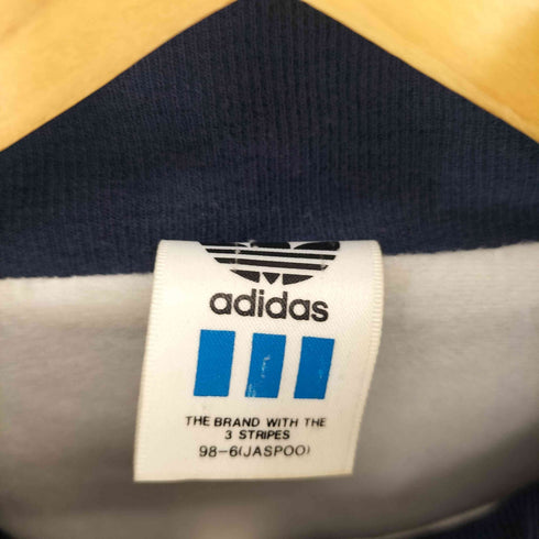 アディダス adidas 80s-90s デサント製 ツートンカラー スタンドカラーナイロンジャケット メンズ JASPO O