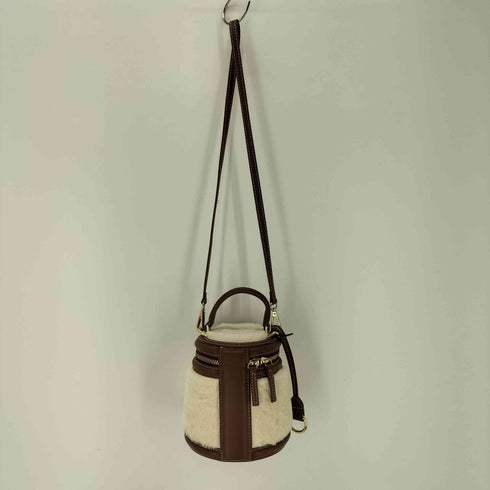 ザラ ZARA ショルダーバッグ ファー バケット バケツ レディース M