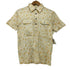 キャサリンハムネットロンドン KATHARINE HAMNETT LONDON 90s コットン フラップポケット 総柄 ポロシャツ レディース import:M