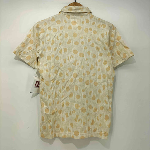 キャサリンハムネットロンドン KATHARINE HAMNETT LONDON 90s コットン フラップポケット 総柄 ポロシャツ レディース import:M