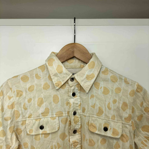 キャサリンハムネットロンドン KATHARINE HAMNETT LONDON 90s コットン フラップポケット 総柄 ポロシャツ レディース import:M
