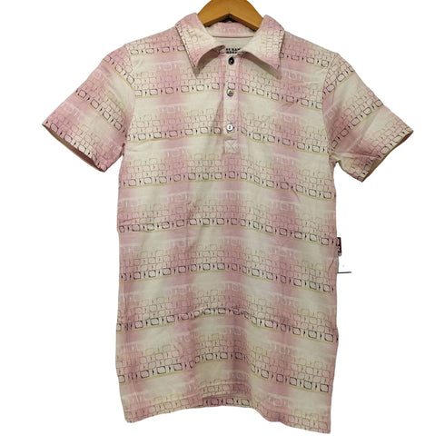 キャサリンハムネットロンドン KATHARINE HAMNETT LONDON 90s コットン 総柄 ポロシャツ レディース import:M
