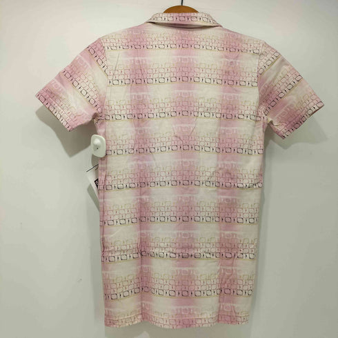 キャサリンハムネットロンドン KATHARINE HAMNETT LONDON 90s コットン 総柄 ポロシャツ レディース import:M
