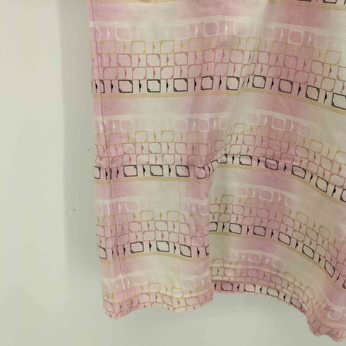 キャサリンハムネットロンドン KATHARINE HAMNETT LONDON 90s コットン 総柄 ポロシャツ レディース import:M