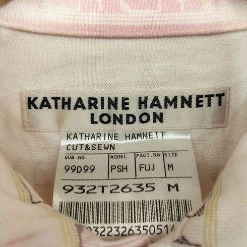 キャサリンハムネットロンドン KATHARINE HAMNETT LONDON 90s コットン 総柄 ポロシャツ レディース import:M