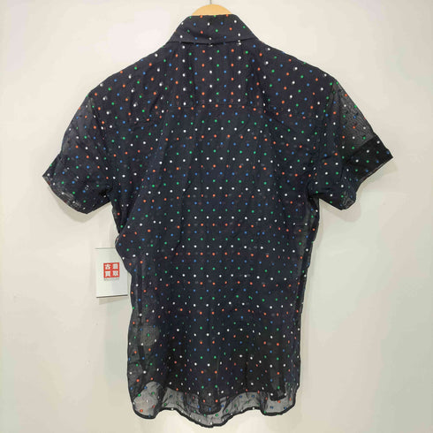 ヴィヴィアンウエストウッドマン Vivienne Westwood MAN コットン ドット刺繍 ボタンダウン S/S シャツ メンズ UK:44