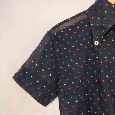 ヴィヴィアンウエストウッドマン Vivienne Westwood MAN コットン ドット刺繍 ボタンダウン S/S シャツ メンズ UK:44