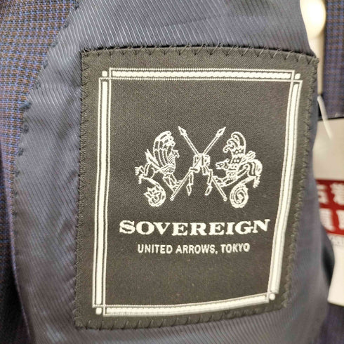 ソブリン Sovereign ウールモヘヤ混 ピンチェック 背抜き 3Bテーラードジャケットパンツ セットアップ メンズ 44