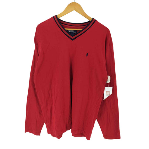 ポロバイラルフローレン Polo by RALPH LAUREN 90s Vネック ロングスリーブ カットソー メンズ L