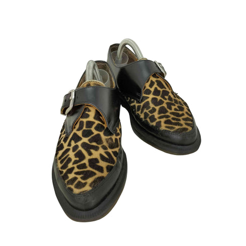 ドクターマーチン Dr.Martens HAWLEY ハラコ レオパード ポインテッドトゥ ローファー レディース EUR:37
