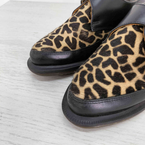 ドクターマーチン Dr.Martens HAWLEY ハラコ レオパード ポインテッドトゥ ローファー レディース EUR:37