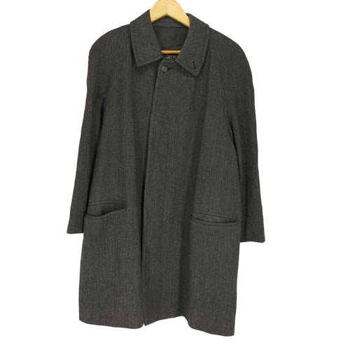 バーバリーズ BURBERRYS MARUZEN TOKYO MADE IN ENGLAND ウールヘリンボーン ステンカラーコート メンズ 8A