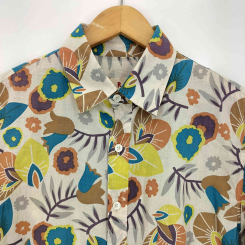 マルニ MARNI イタリア製 フラワープリント L/S レギュラーカラー シャツ メンズ EUR:48