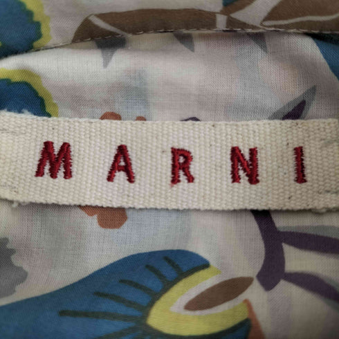 マルニ MARNI イタリア製 フラワープリント L/S レギュラーカラー シャツ メンズ EUR:48