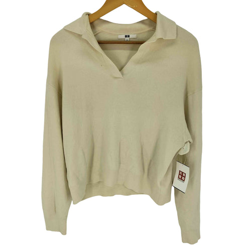 ユニクロ UNIQLO スムースコットンリラックスポロセーター レディース JPN:M
