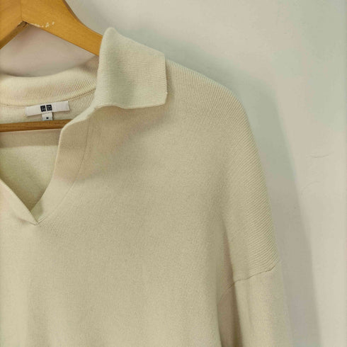 ユニクロ UNIQLO スムースコットンリラックスポロセーター レディース JPN:M
