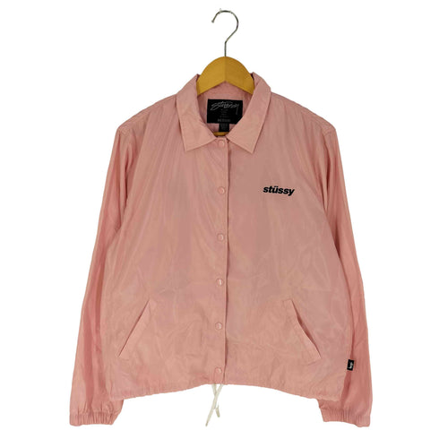 ステューシー Stussy バックロゴ ナイロン コーチジャケット レディース import:M