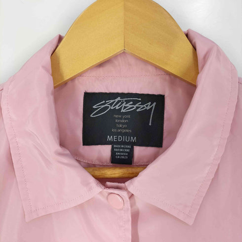 ステューシー Stussy バックロゴ ナイロン コーチジャケット レディース import:M